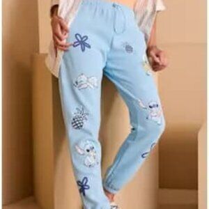Disney Lilo & Stitch Floral Stitch Allover Print Women's Joggers